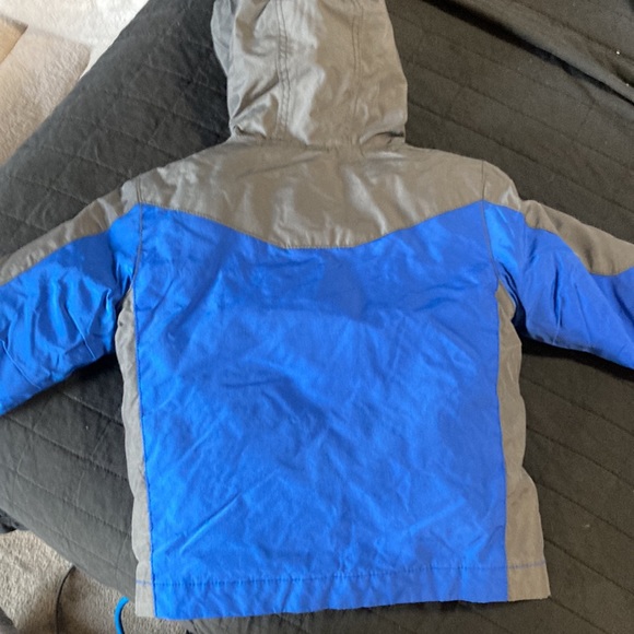 BabyGap 2 in one blue and grey jacket. Inside jacket navy with skeleton pattern - Picture 2 of 5